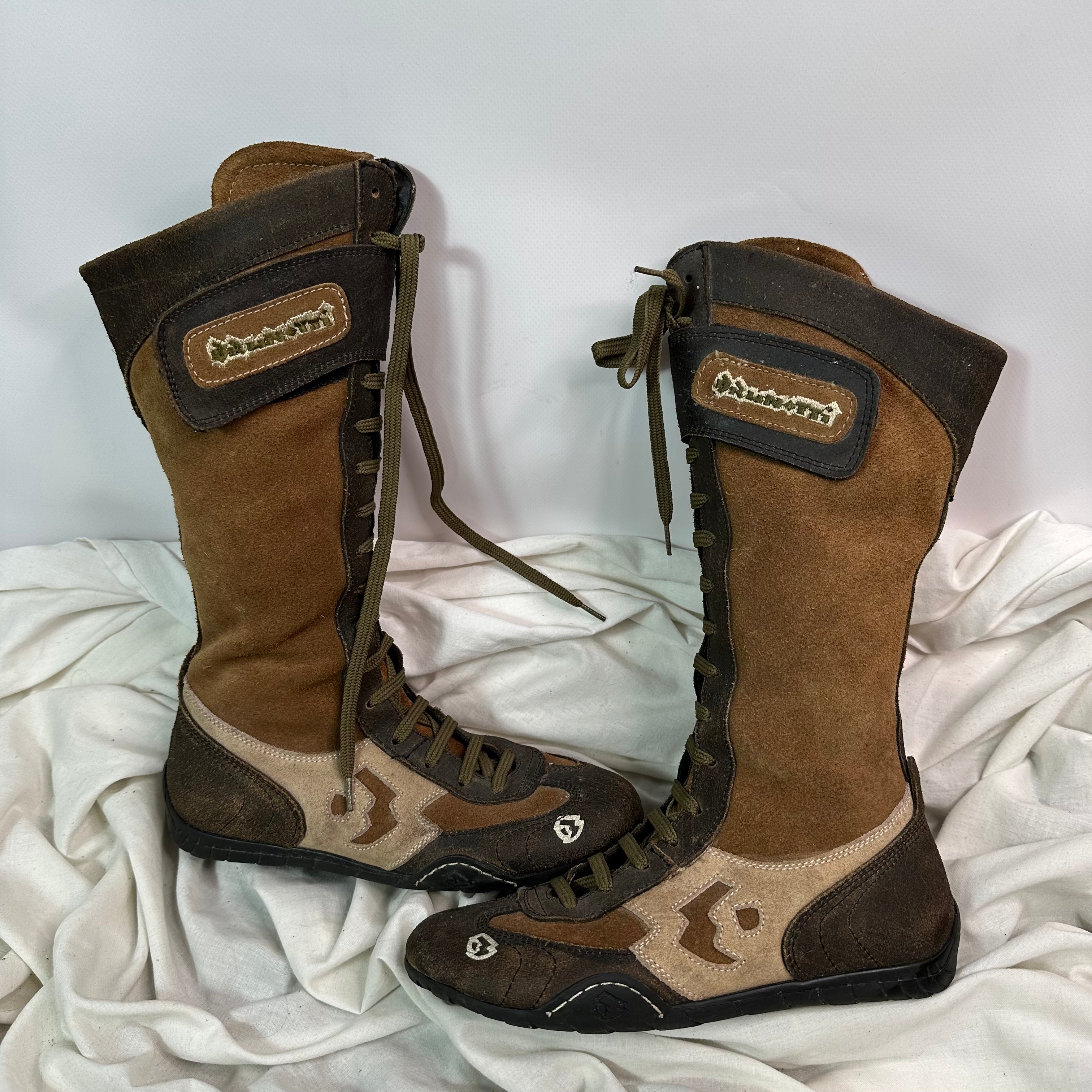 Vintage Leather Boxing Boots 36 darina`s garms