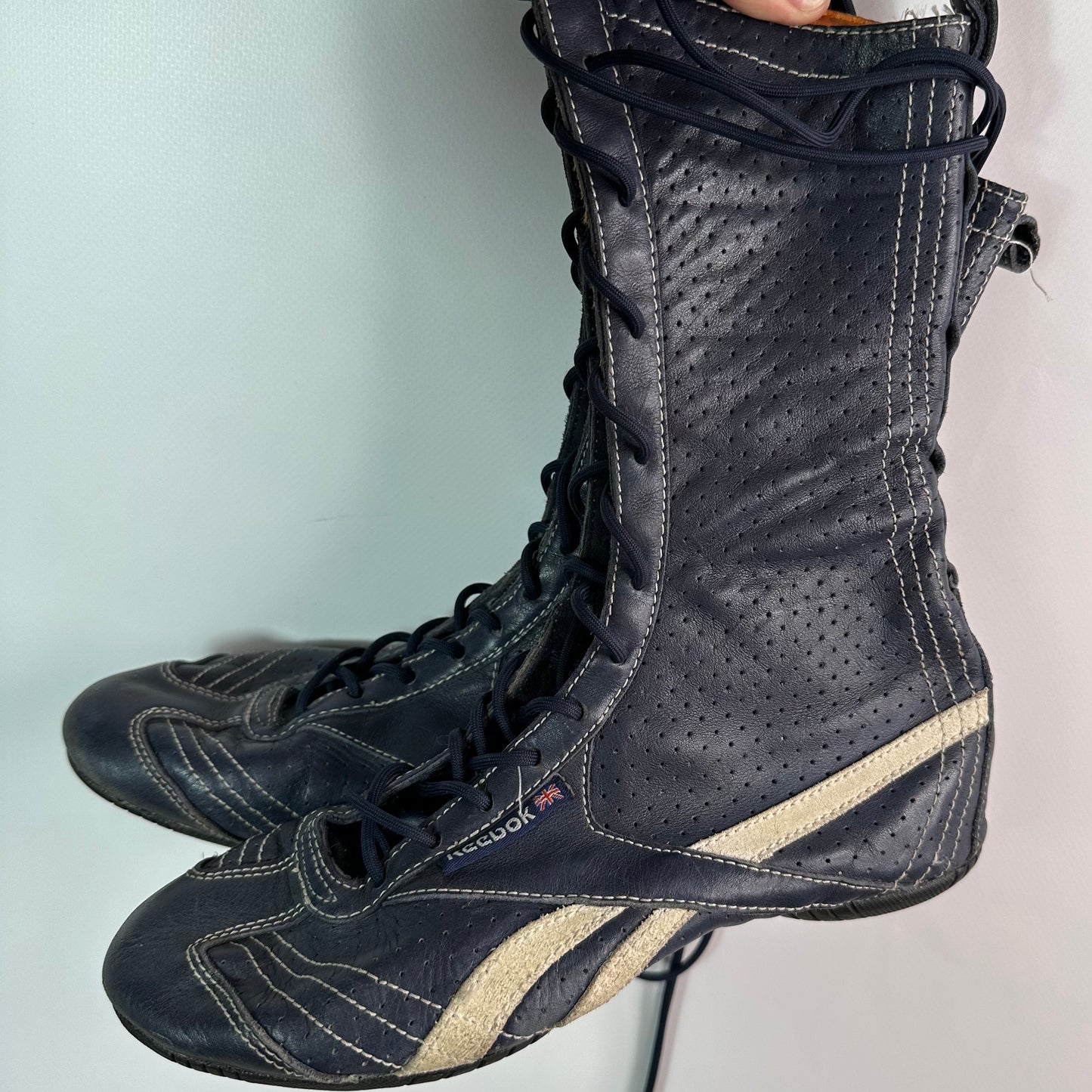 Reebok Vintage Leather Boxing Wrestling Boots