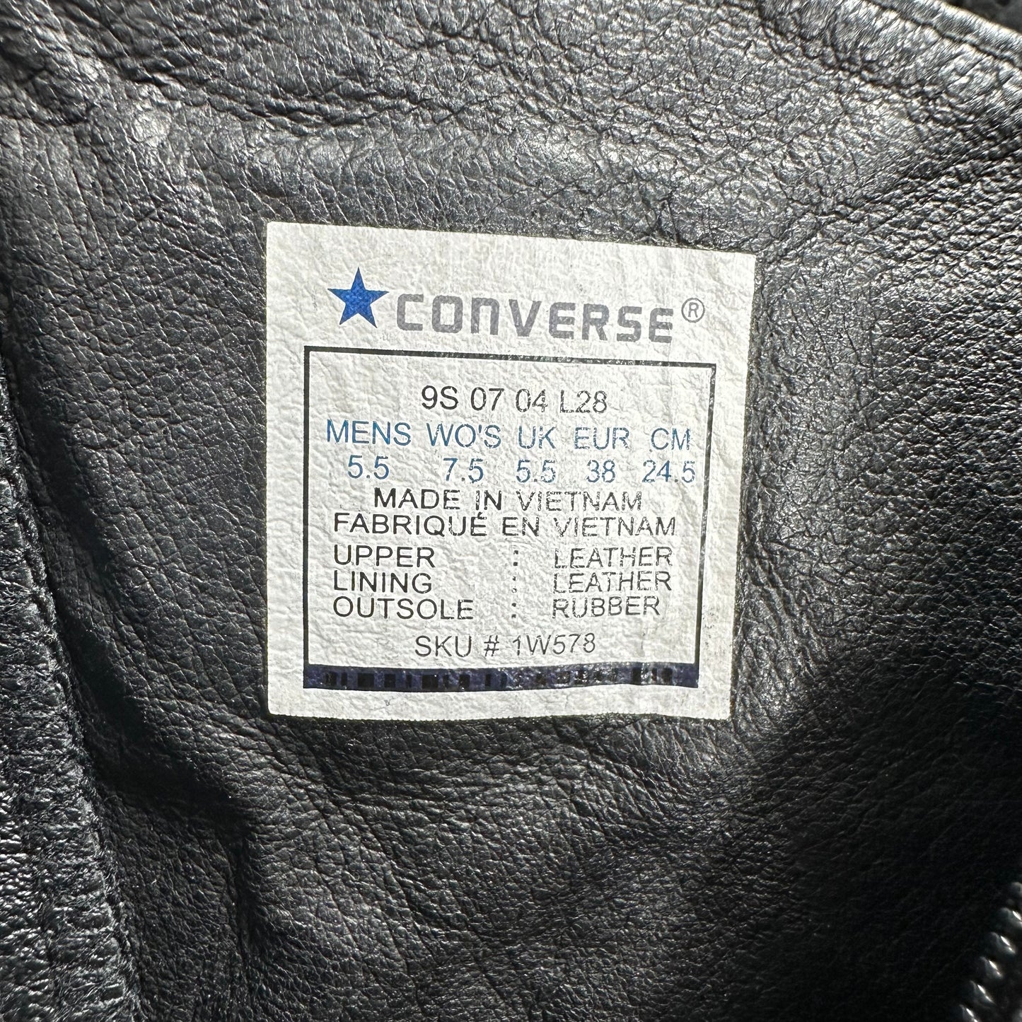 Converse Vintage Buckle Leather Boots 37/38.5 EU