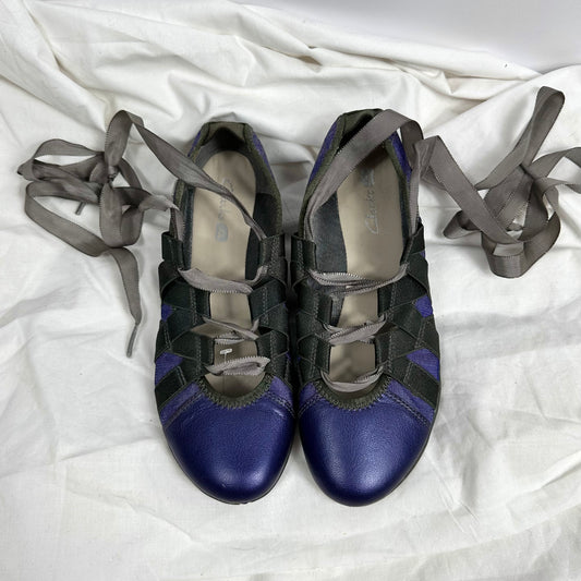 Clark’s Vintage Lace Up Ballet Flats 35/36