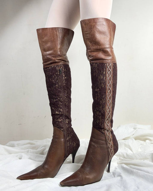 Vintage Italian Leather Boots 38/39