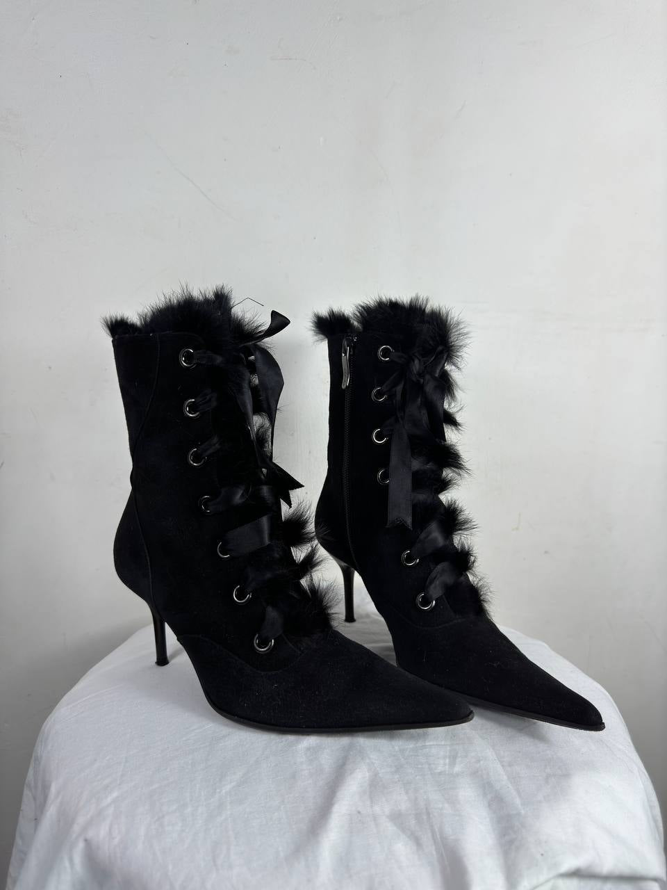 Vintage Italian Lace Up Boots 36