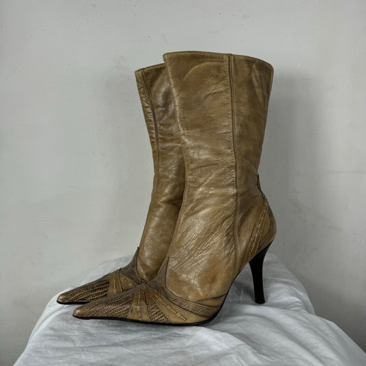 Vintage Faith Italian Leather Boots 37/38