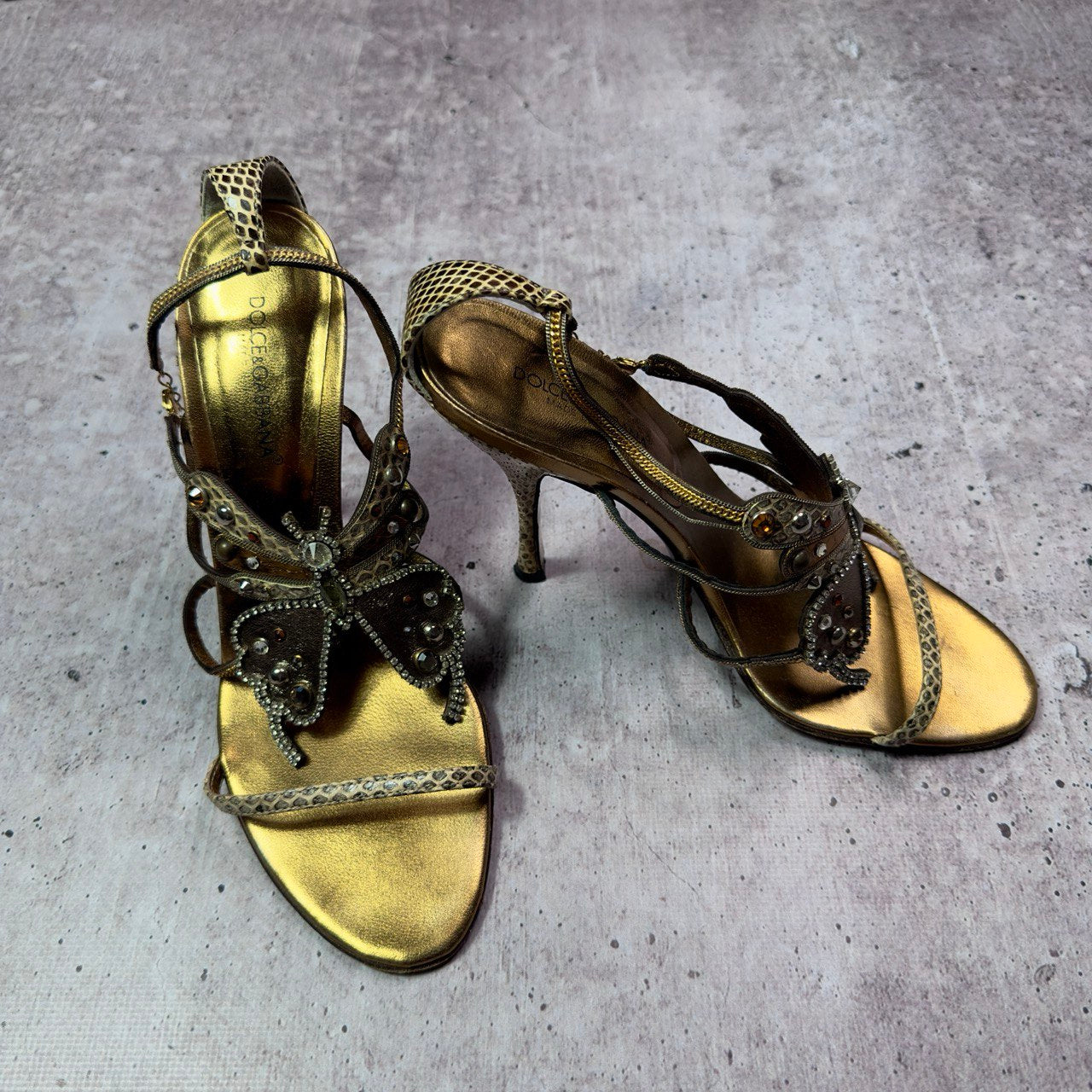 Dolce & Gabbana Vintage Butterfly Heels 38/39