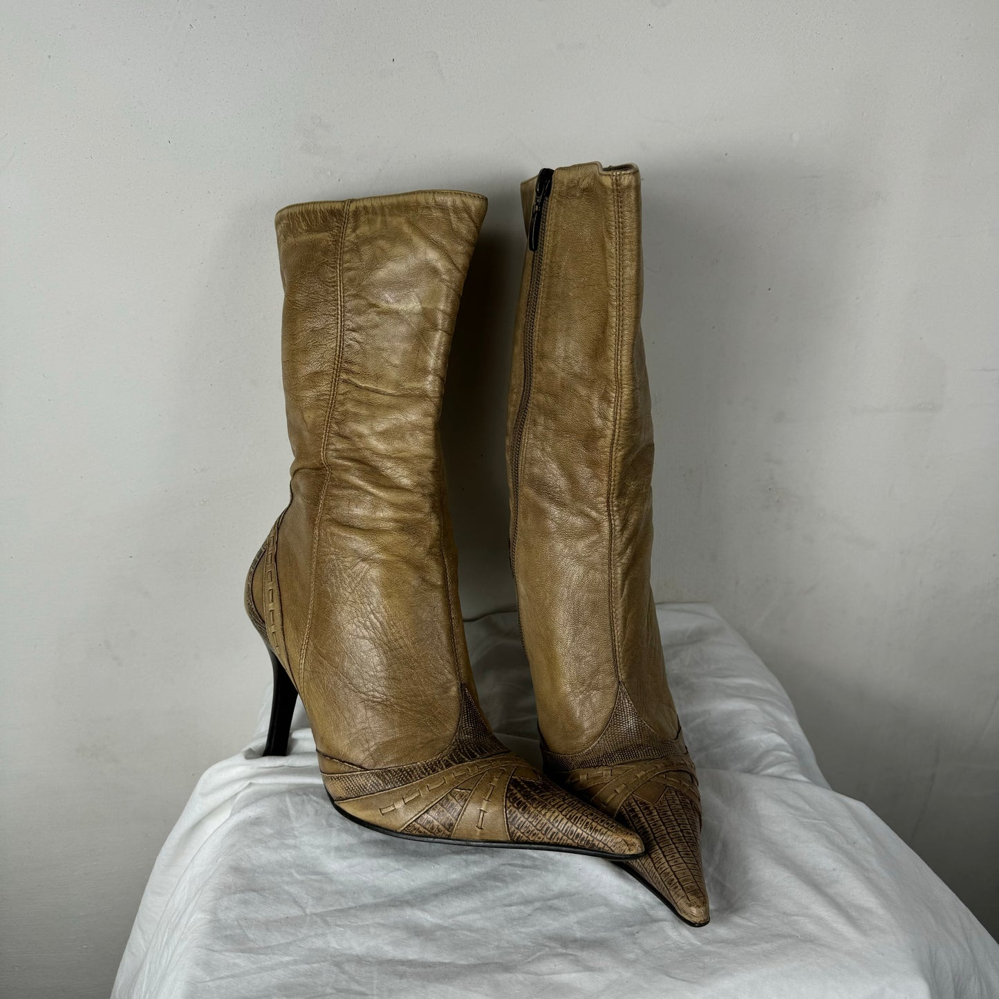 Vintage Faith Italian Leather Boots 37/38