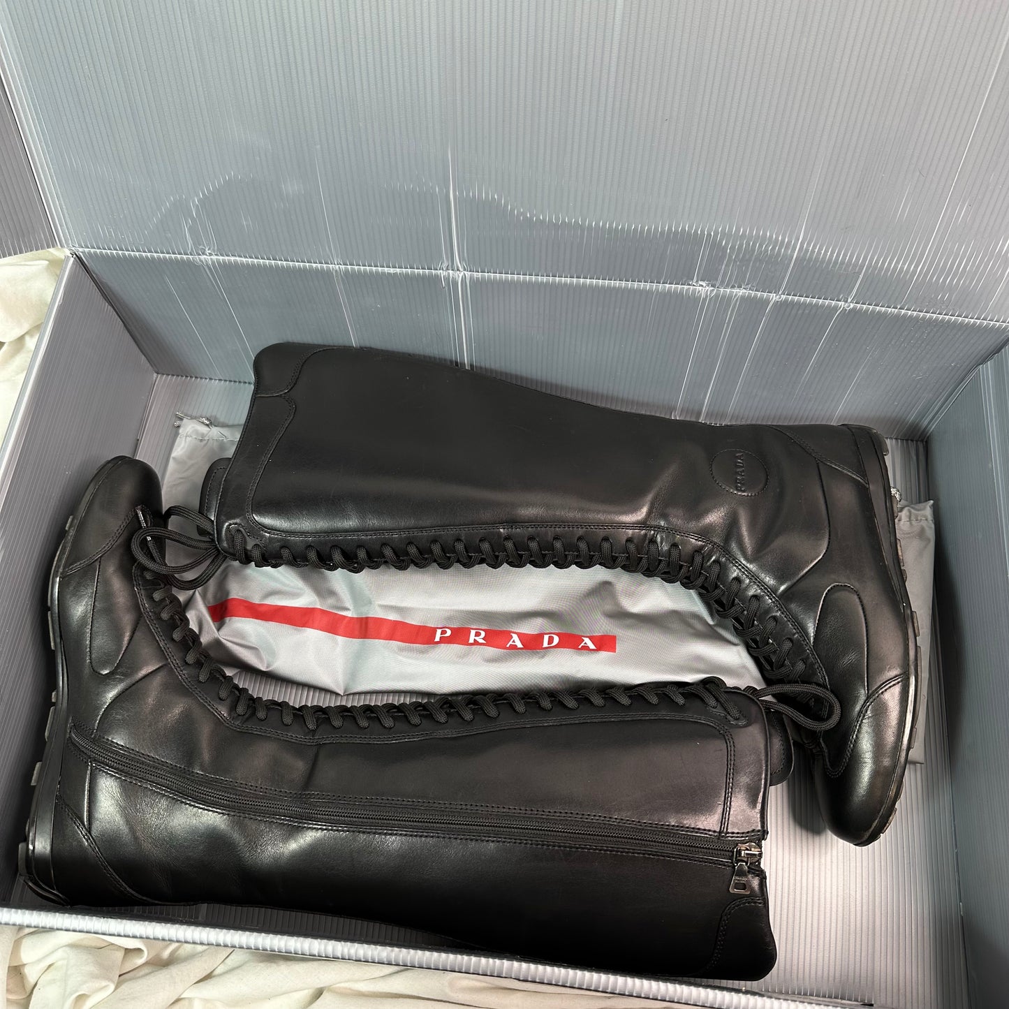 Prada Vintage Boxing Boots