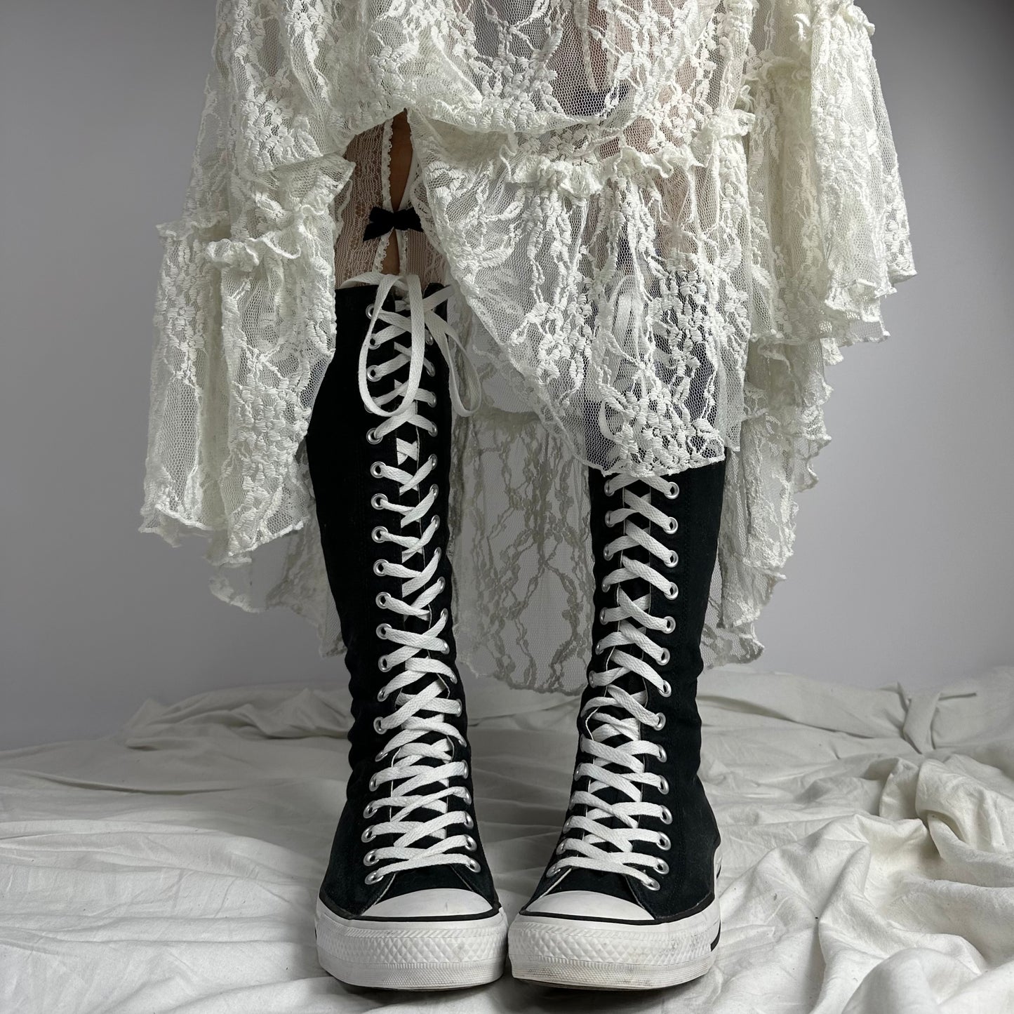 Converse Vintage Knee High Lace Up Boots 37.5& 40/41