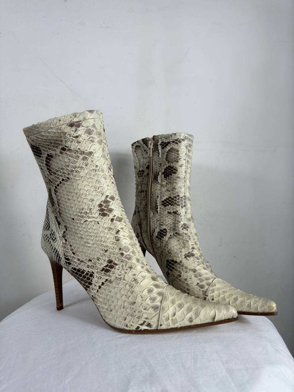 Italian Vintage Python Leather Deadstock Boots 36/37