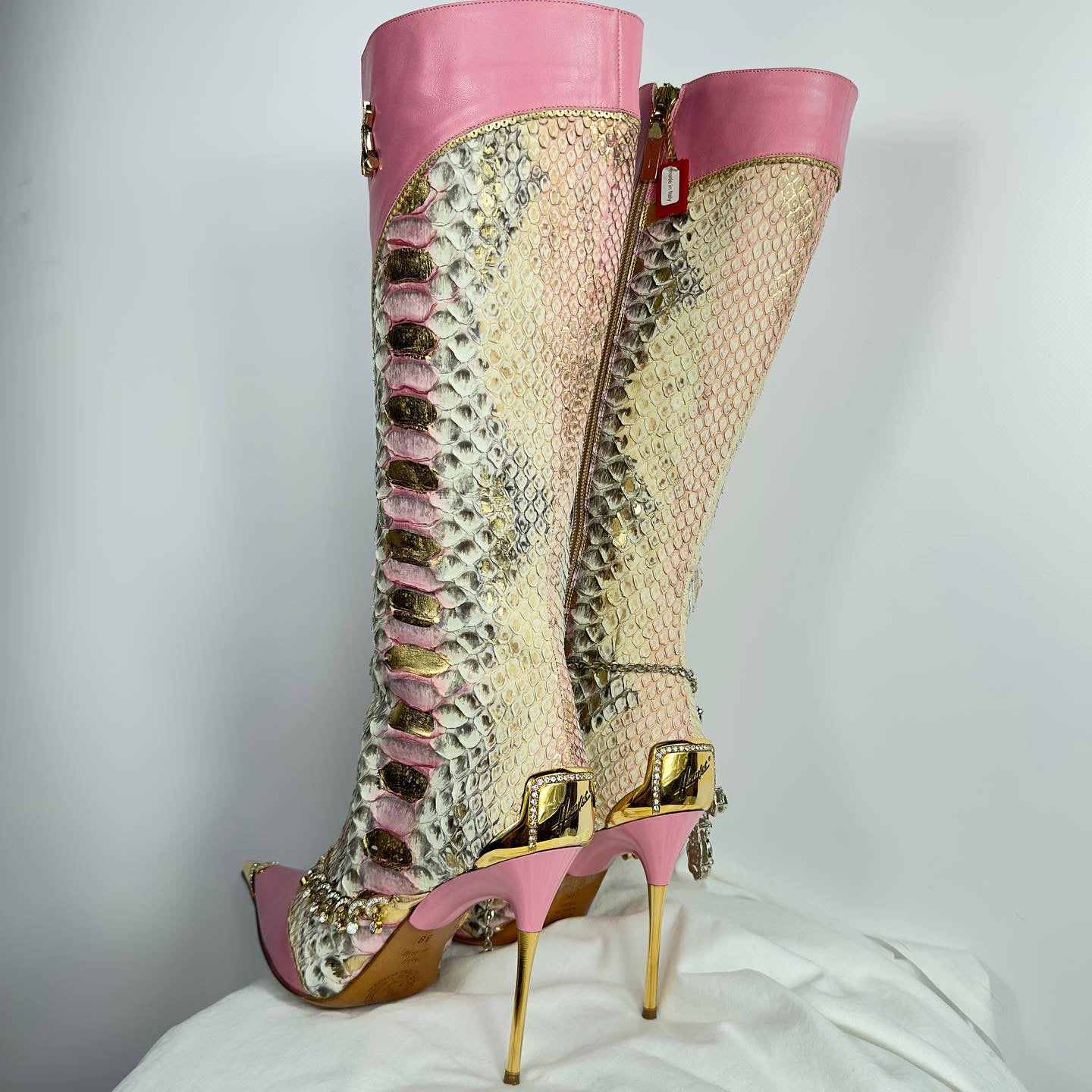 Hamlet Couture Italian Python Boots new with box