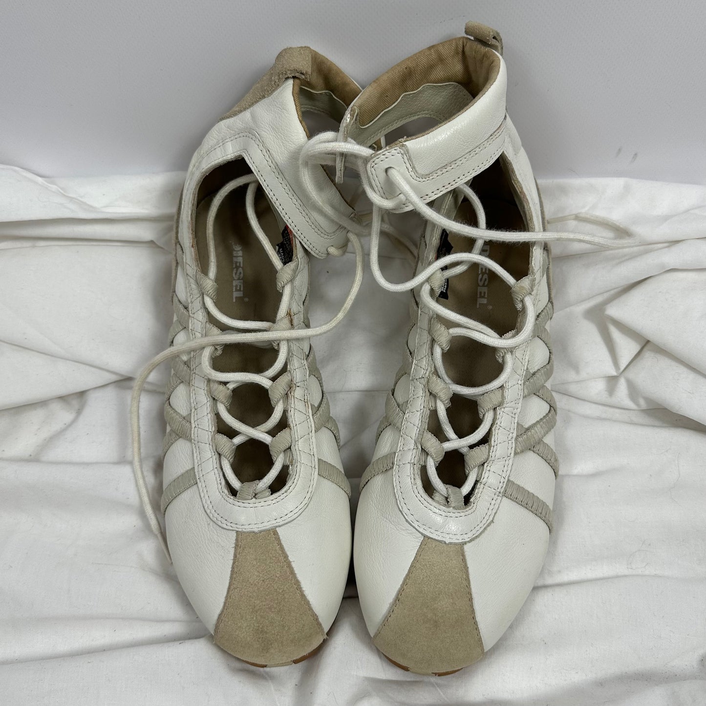 Diesel Vintage Rare Lace Up Ballet Flats 39/40