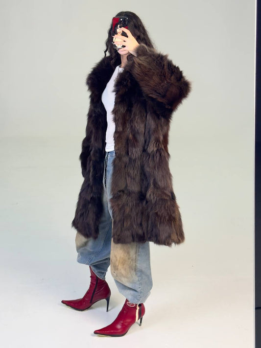 Vintage Fox Brown Fur Coat