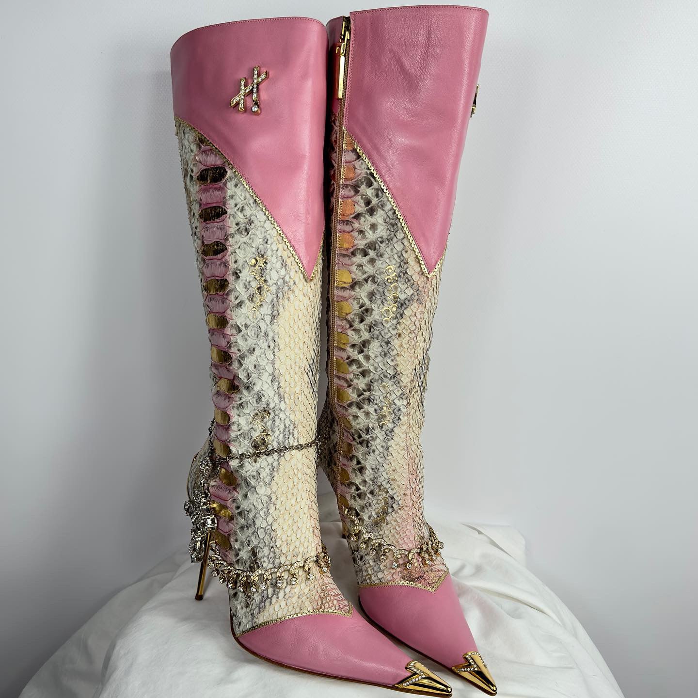 Hamlet Couture Italian Python Boots new with box