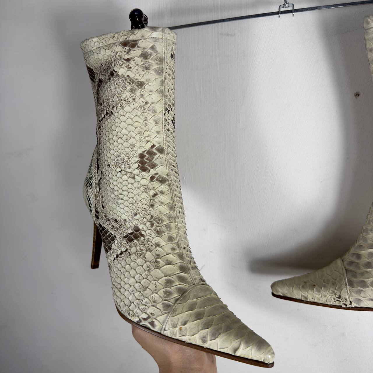 Italian Vintage Python Leather Deadstock Boots 36/37