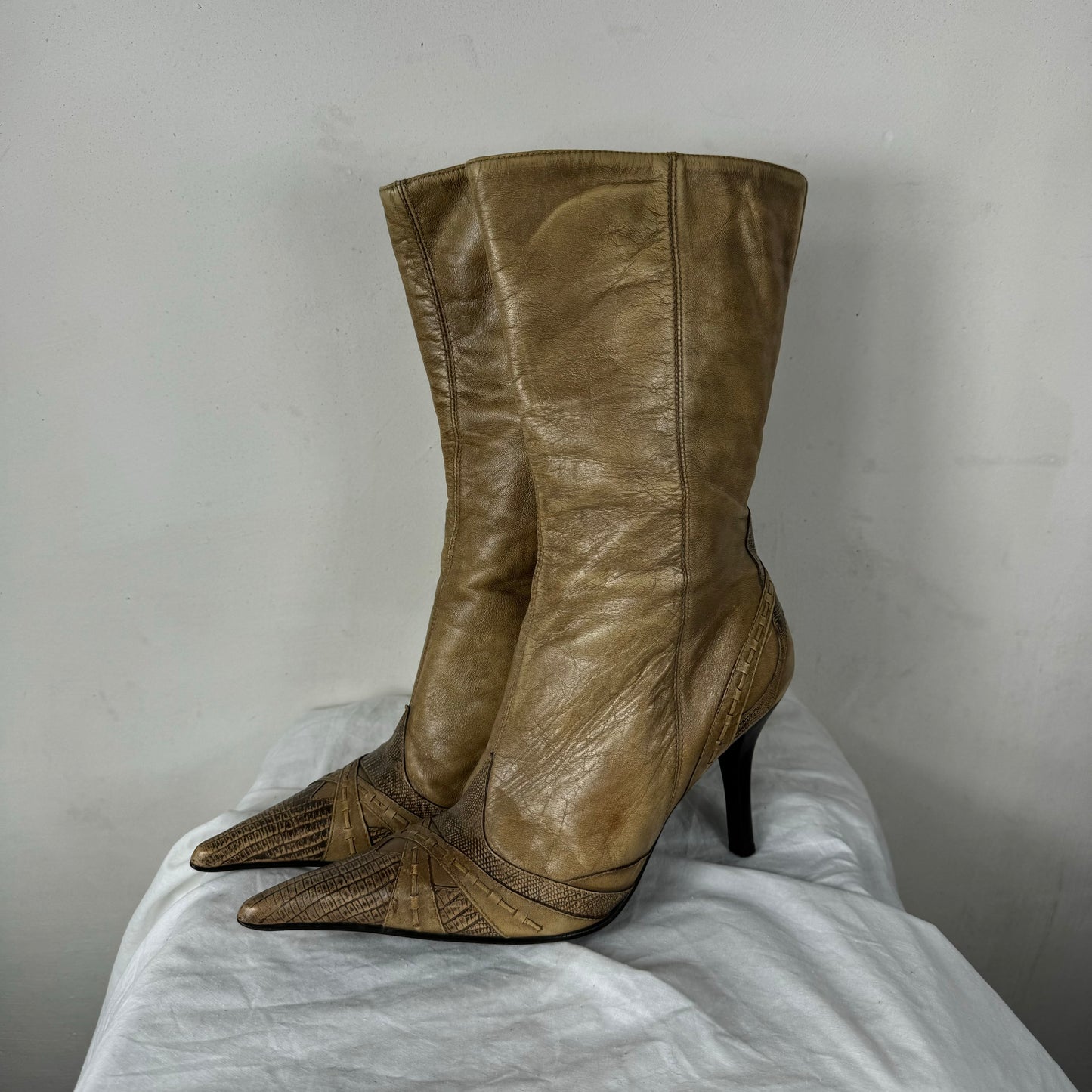 Vintage Faith Italian Leather Boots 37/38