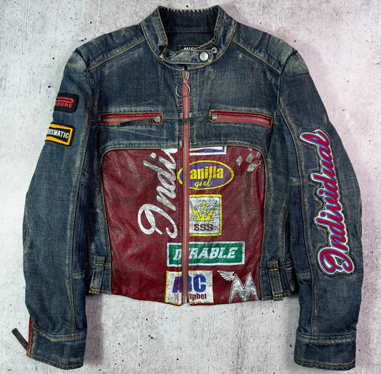 Miss Sixty Vintage Moto Racing Denim Jacket