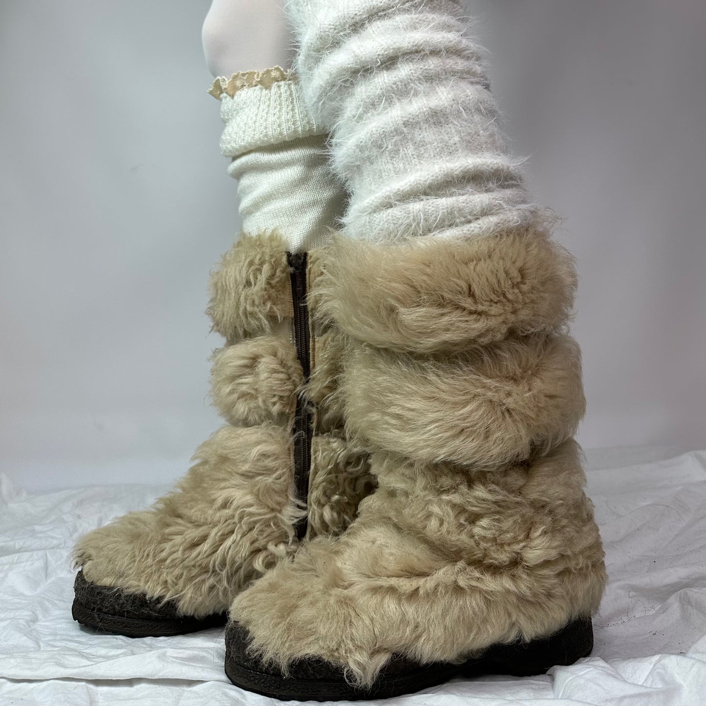 Vintage Fur Boots 38.5/39.5