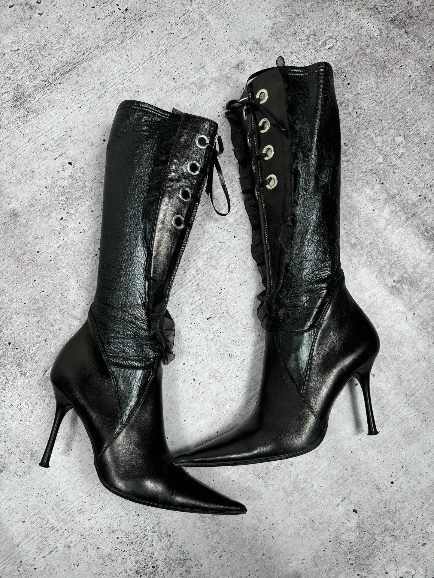 Vintage Italian Loretta Pettinari Leather Boots 40