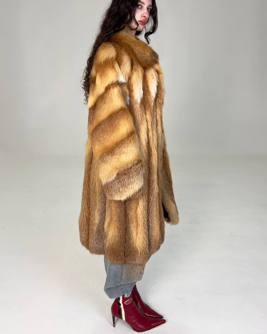 Vintage Red Fox Fur Coat