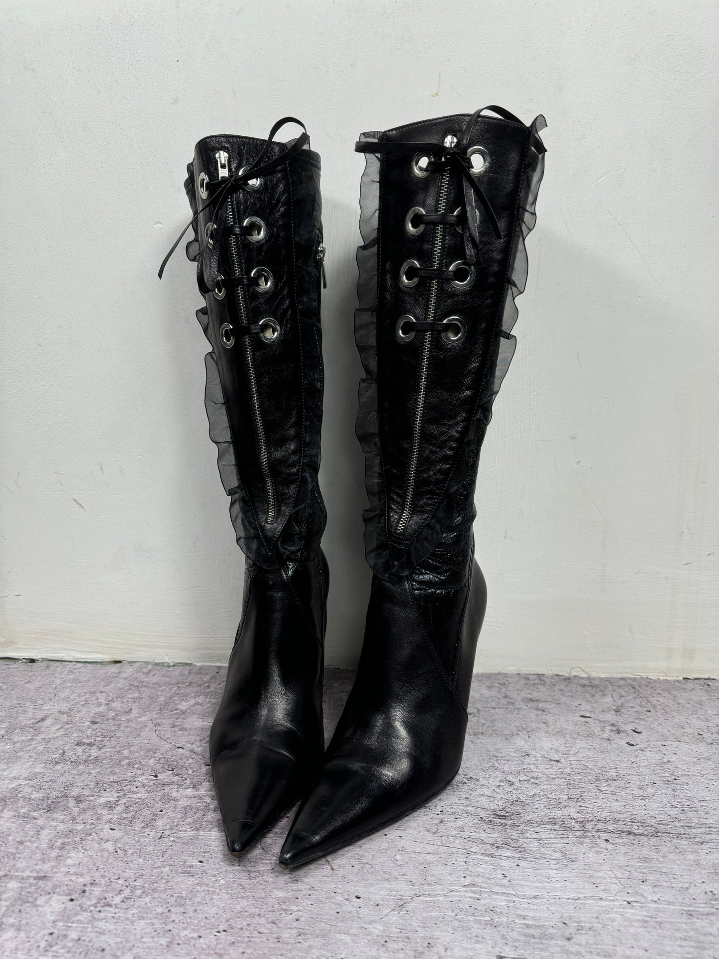 Vintage Italian Loretta Pettinari Leather Boots 40