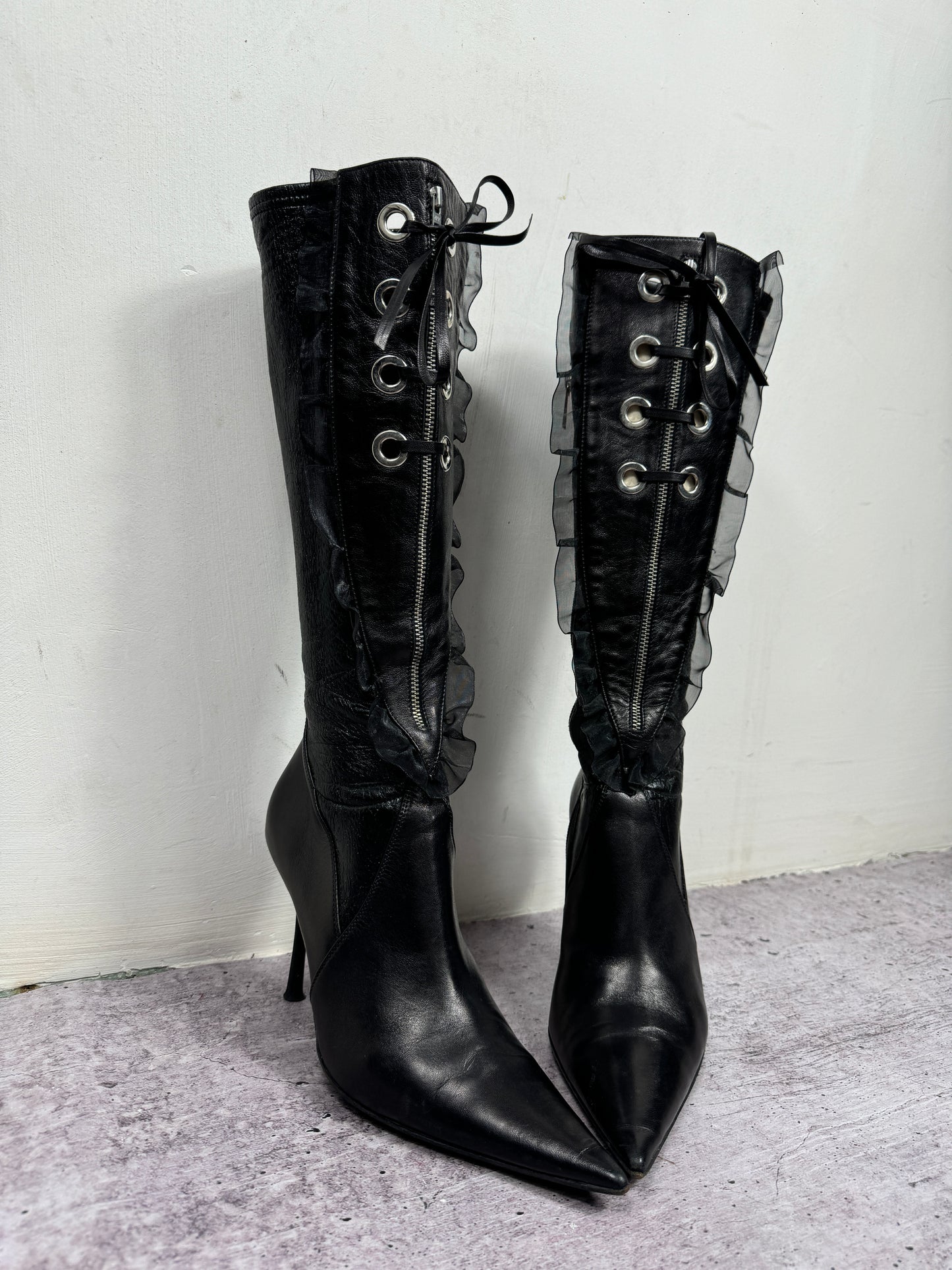 Vintage Italian Loretta Pettinari Leather Boots 40