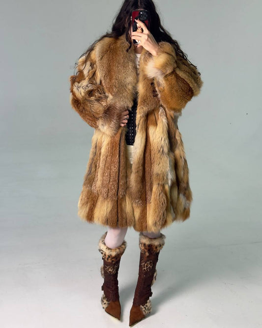 Vintage Red Fox Fur Coat