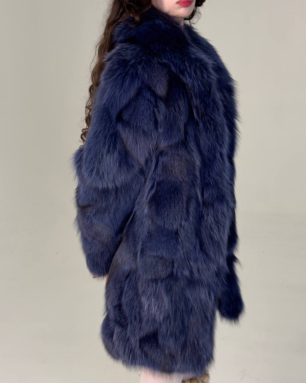 Blue Arctic Fox Vintage Fur Coat