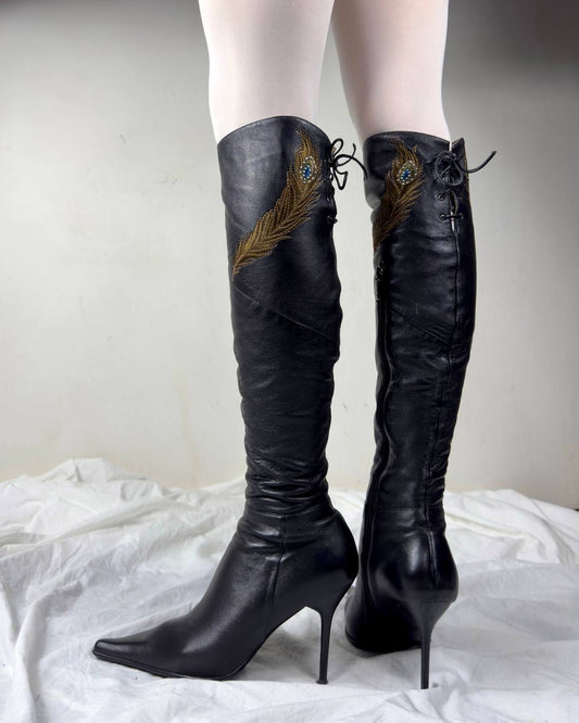 Vintage Italian Leather Boots 36/37