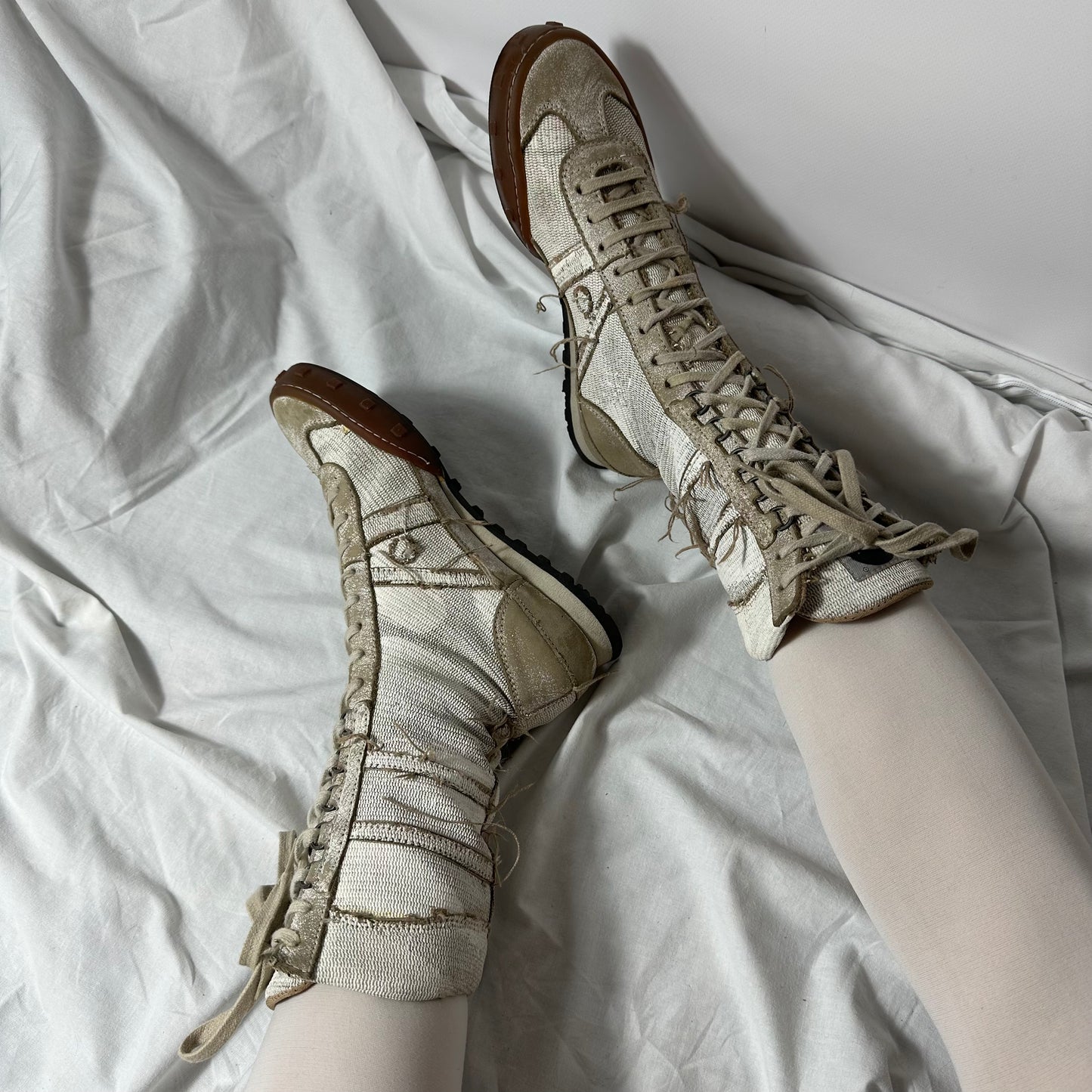 Art Company Distressed Boxing Lace Up boots