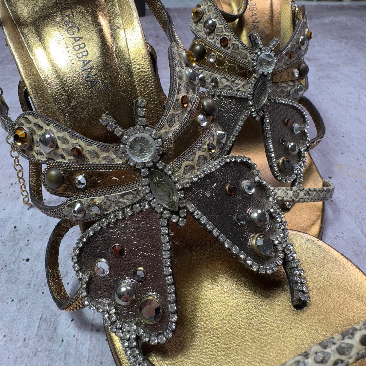 Dolce & Gabbana Vintage Butterfly Heels 38/39