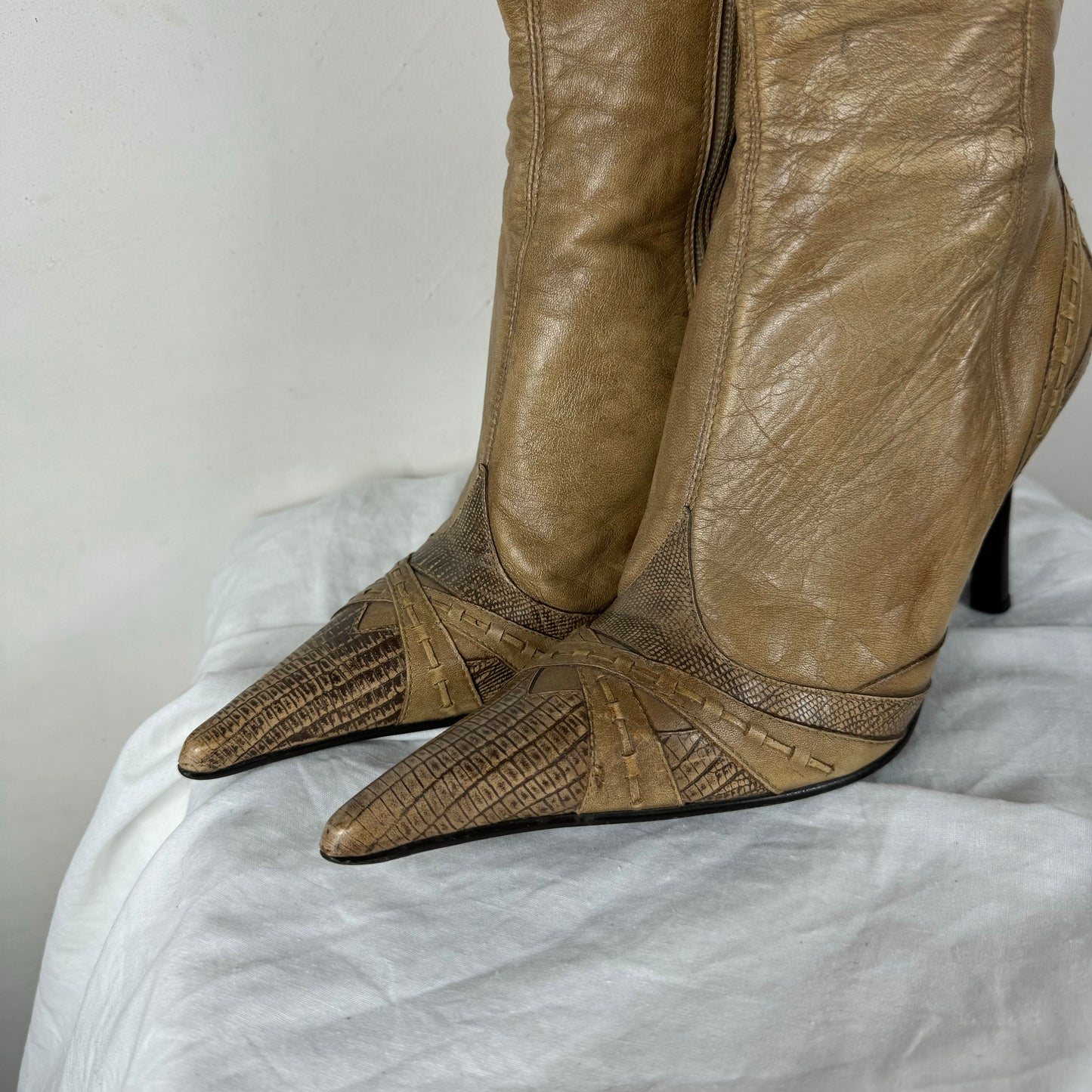 Vintage Faith Italian Leather Boots 37/38