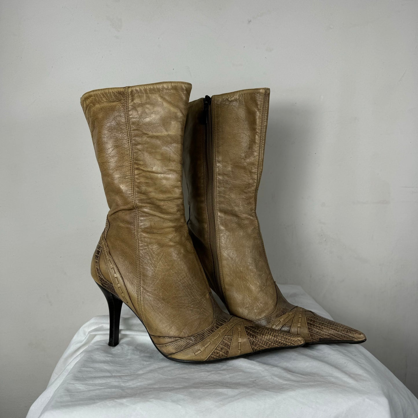 Vintage Faith Italian Leather Boots 37/38