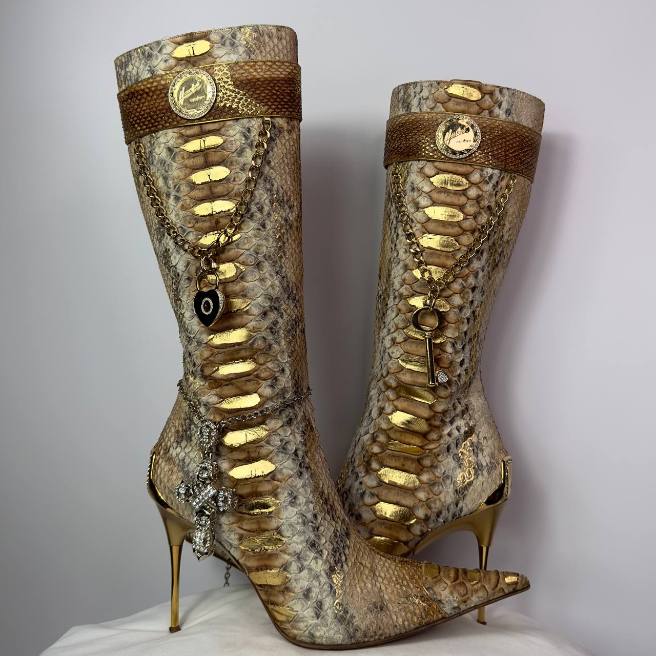 Hamlet Couture Python Leather Boots