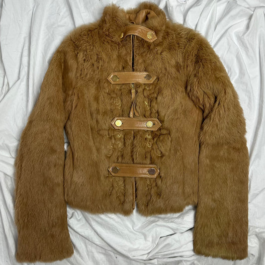 Vintage Straps Fur Coat