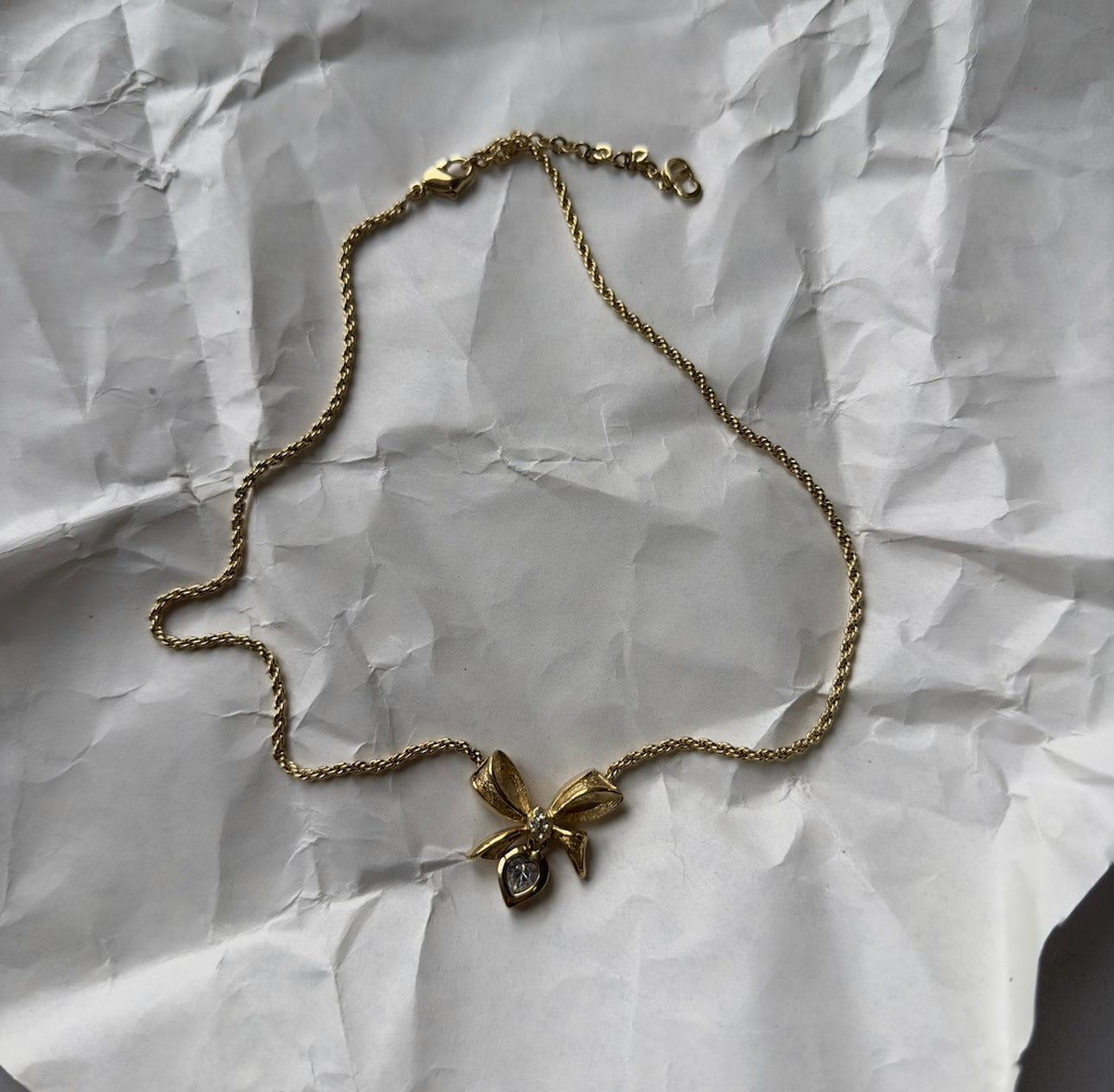 Dior Vintage Bow Necklace