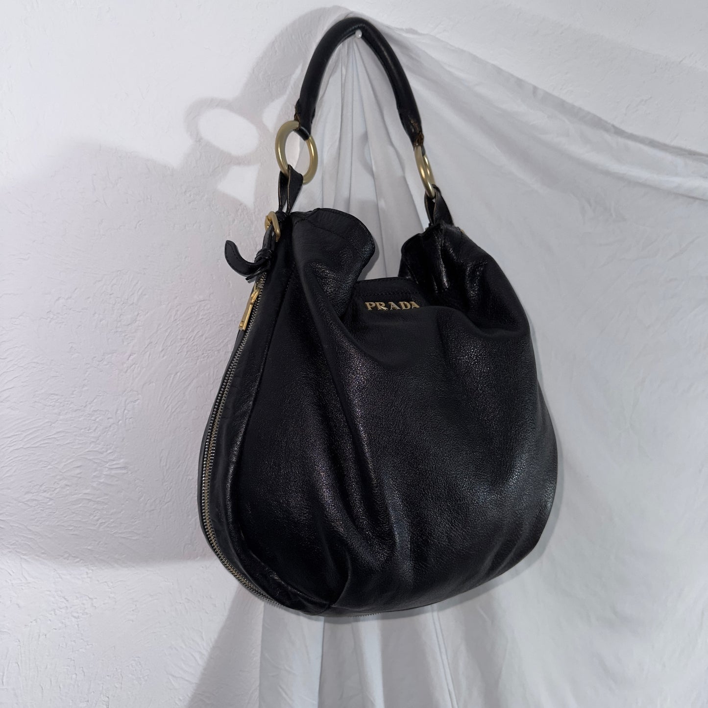 Prada Vintage Leather Hobo Bag