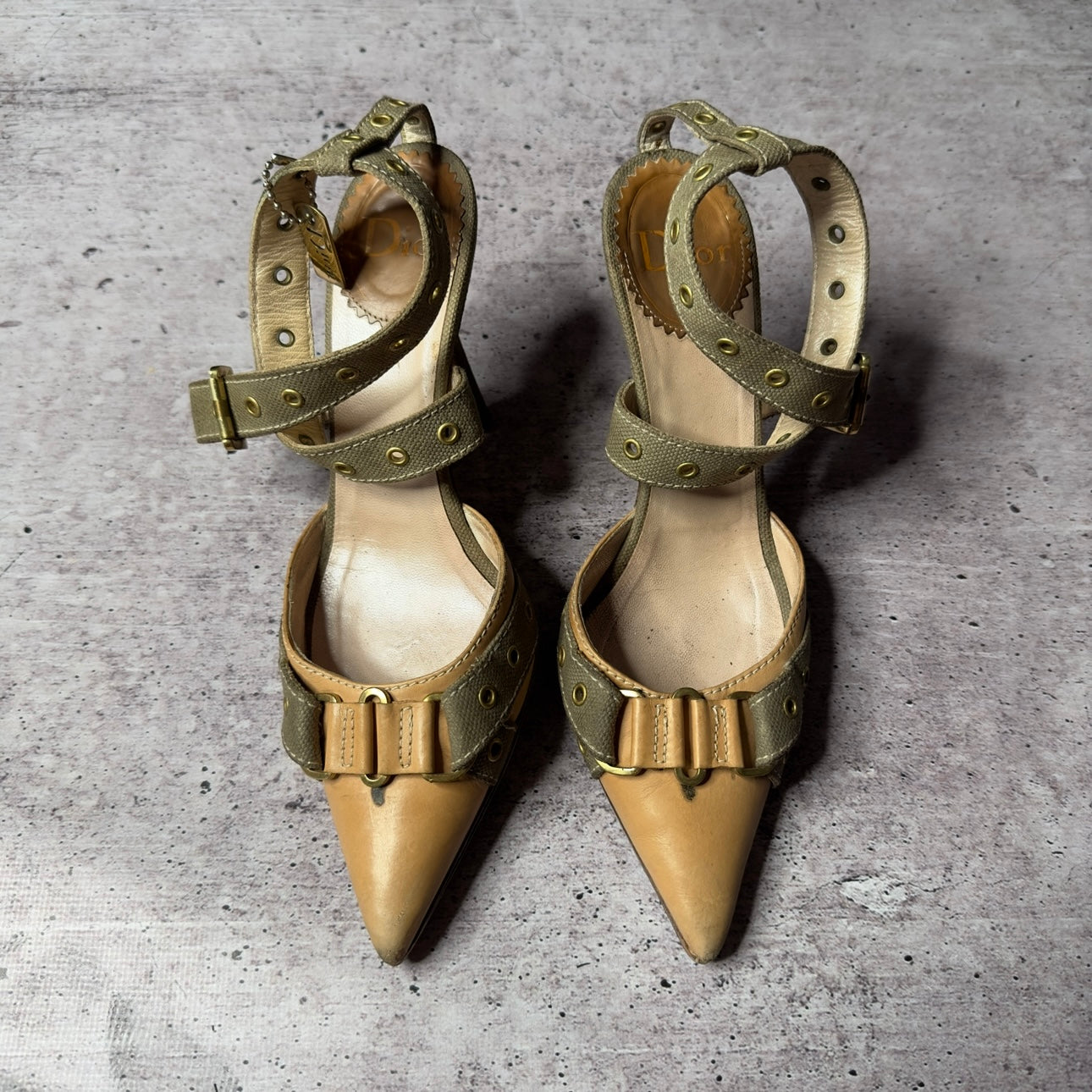 Vintage Christian Dior by Galliano Ankle Wrap Heels