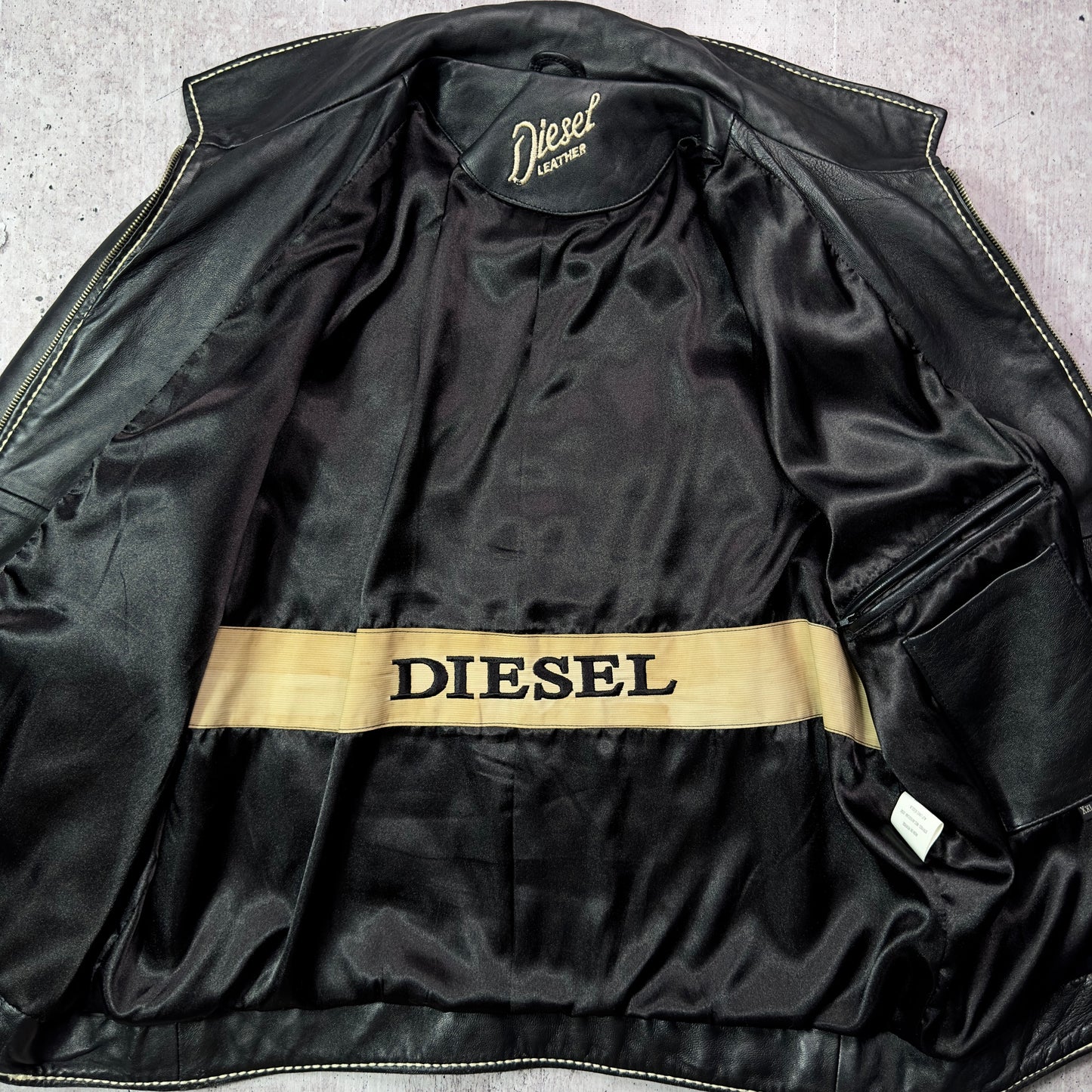 Diesel 90s Vintage Leather Moto Jacket