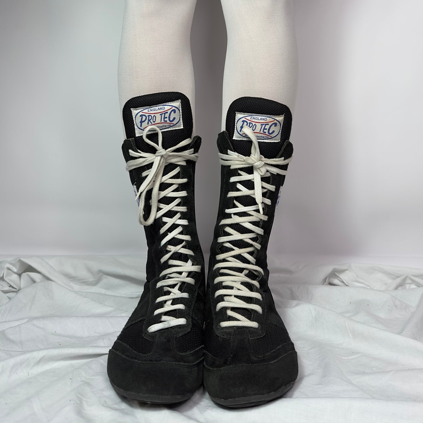 Vintage Boxing Wrestling lace up boots
