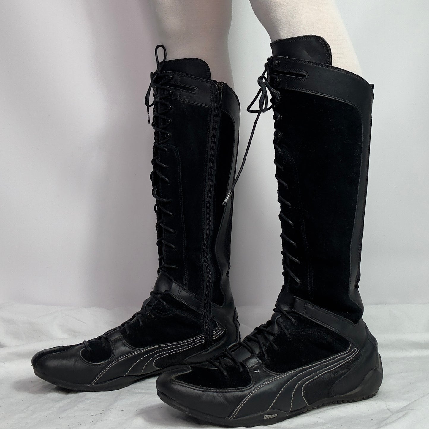 Puma Vintage Knee High Boxing Moto Boots