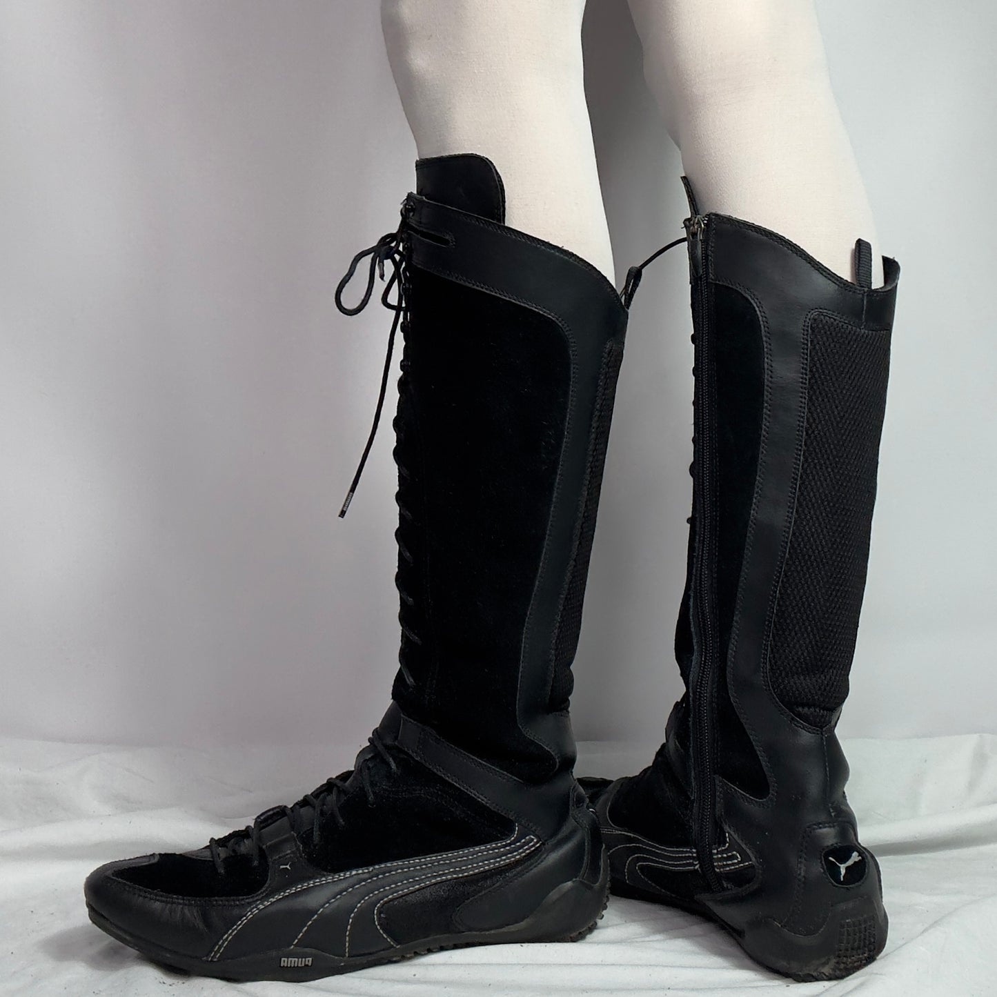 Puma Vintage Knee High Boxing Moto Boots